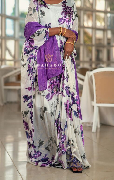 Salwa silk set (purple)