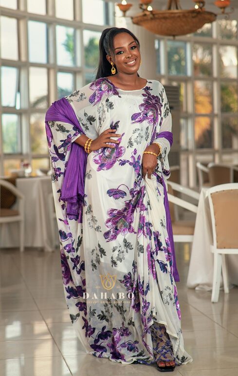 Salwa silk set (purple)