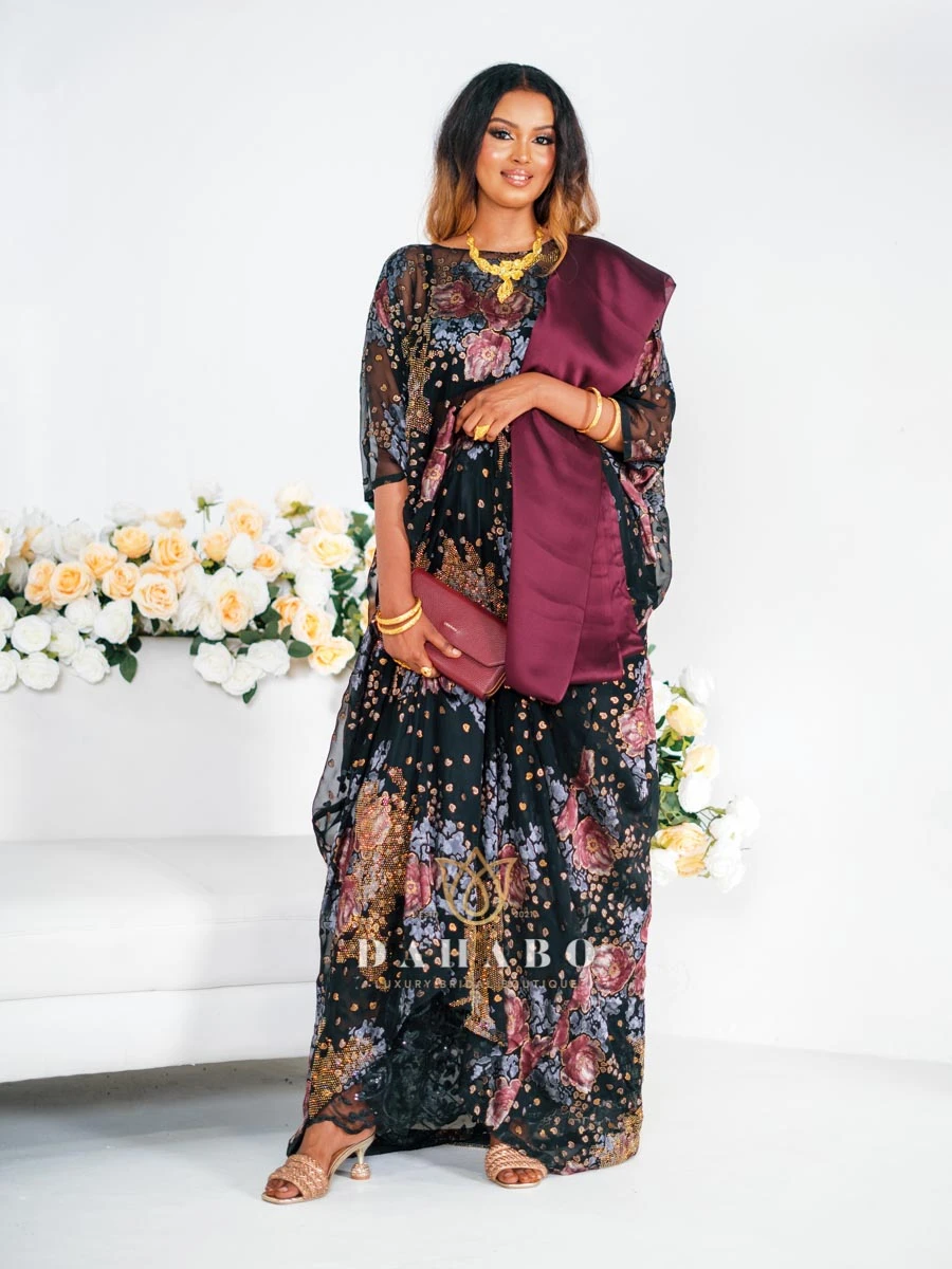 Black & Burgundy Harir Dirac