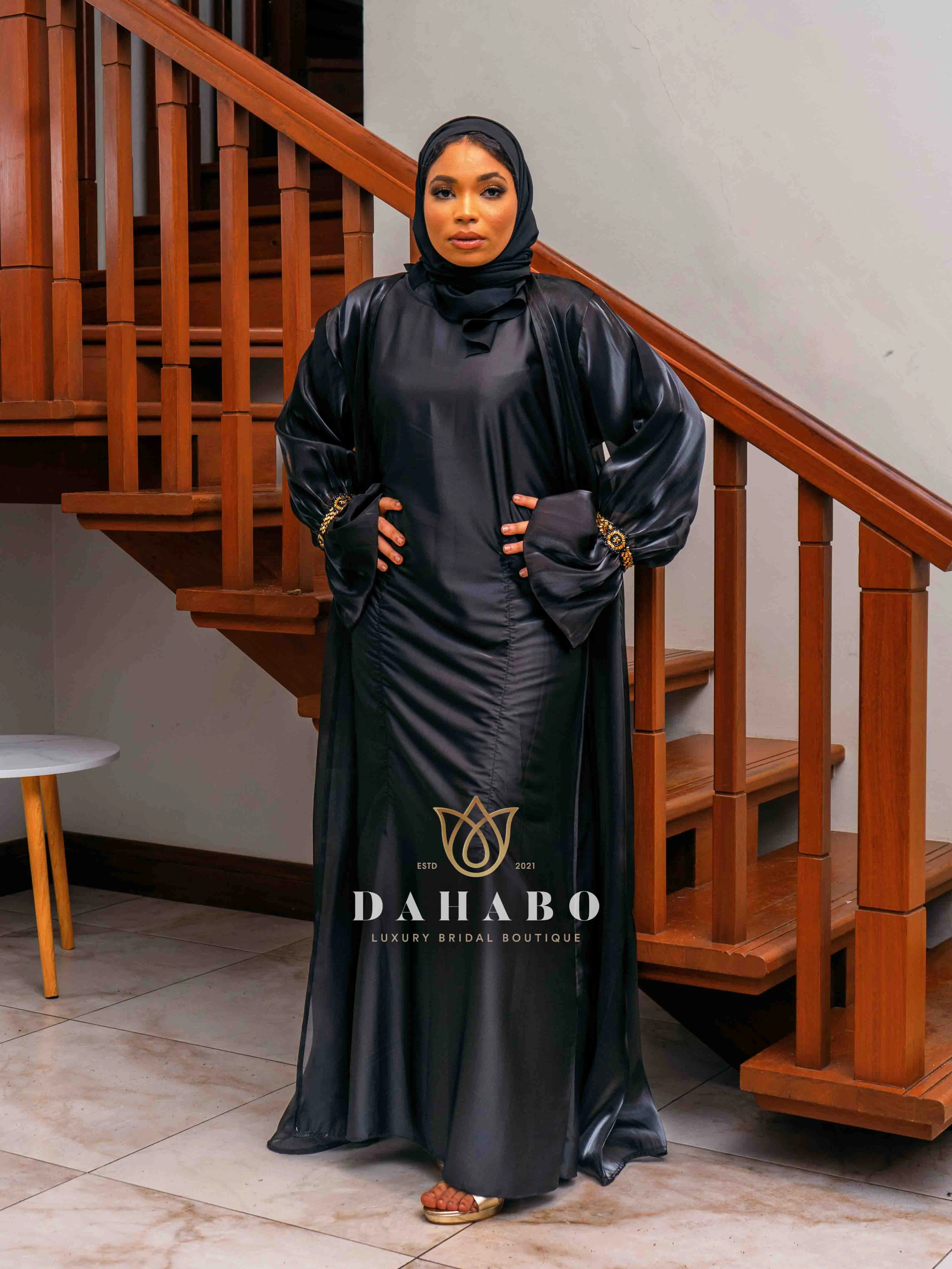 Black Luxury Organza Abaya