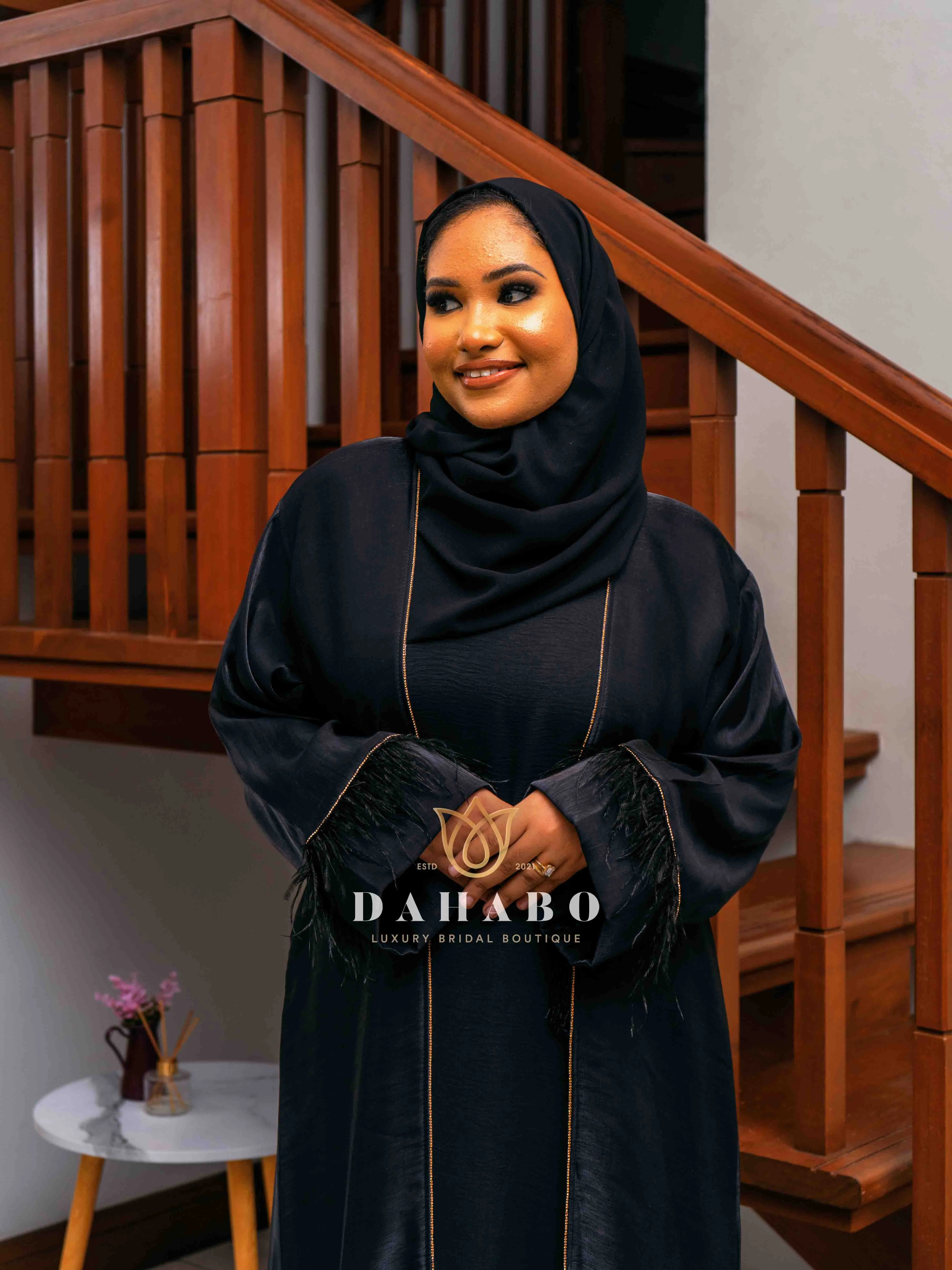 Black Organza Abaya