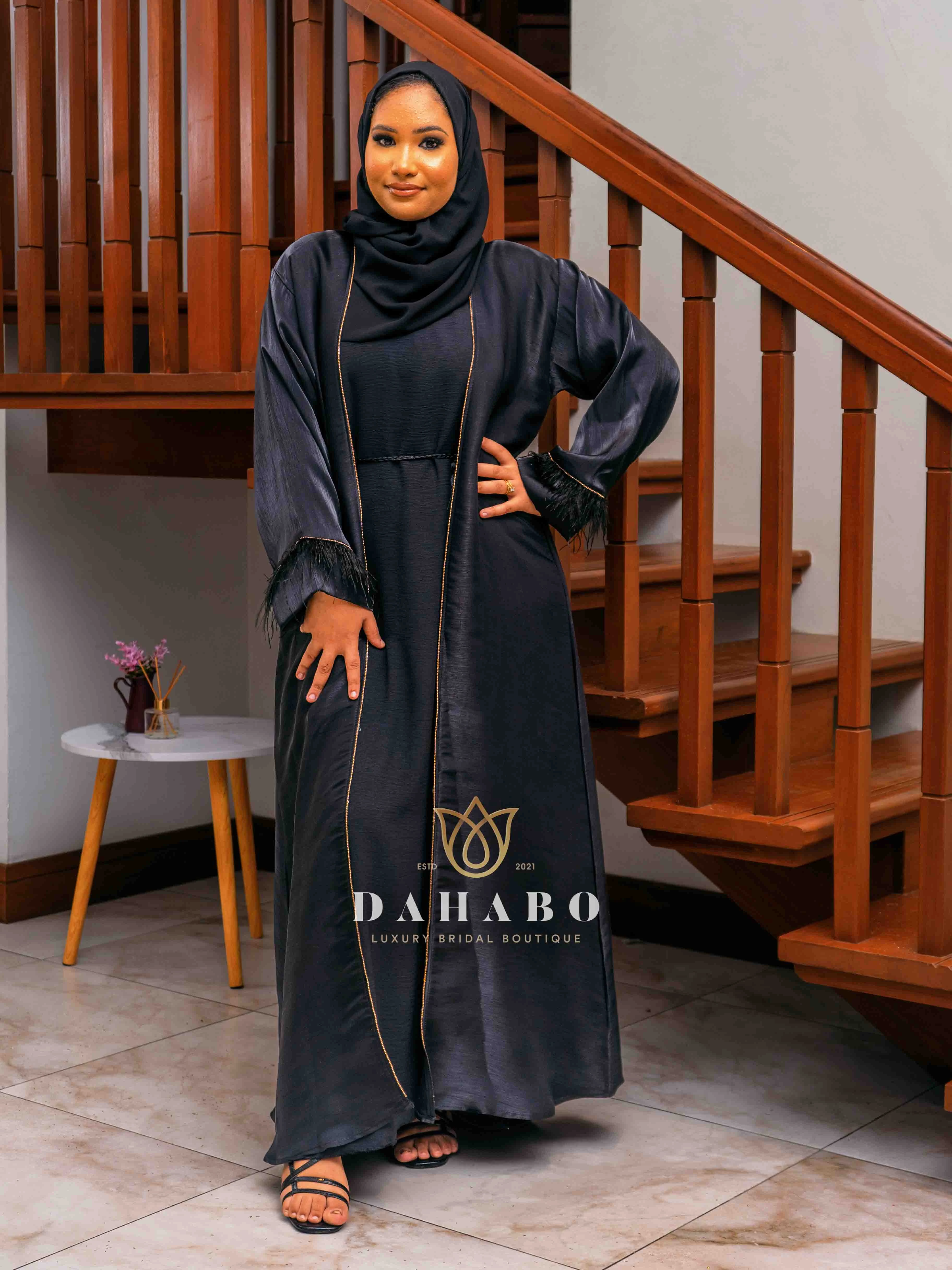 Black Organza Abaya