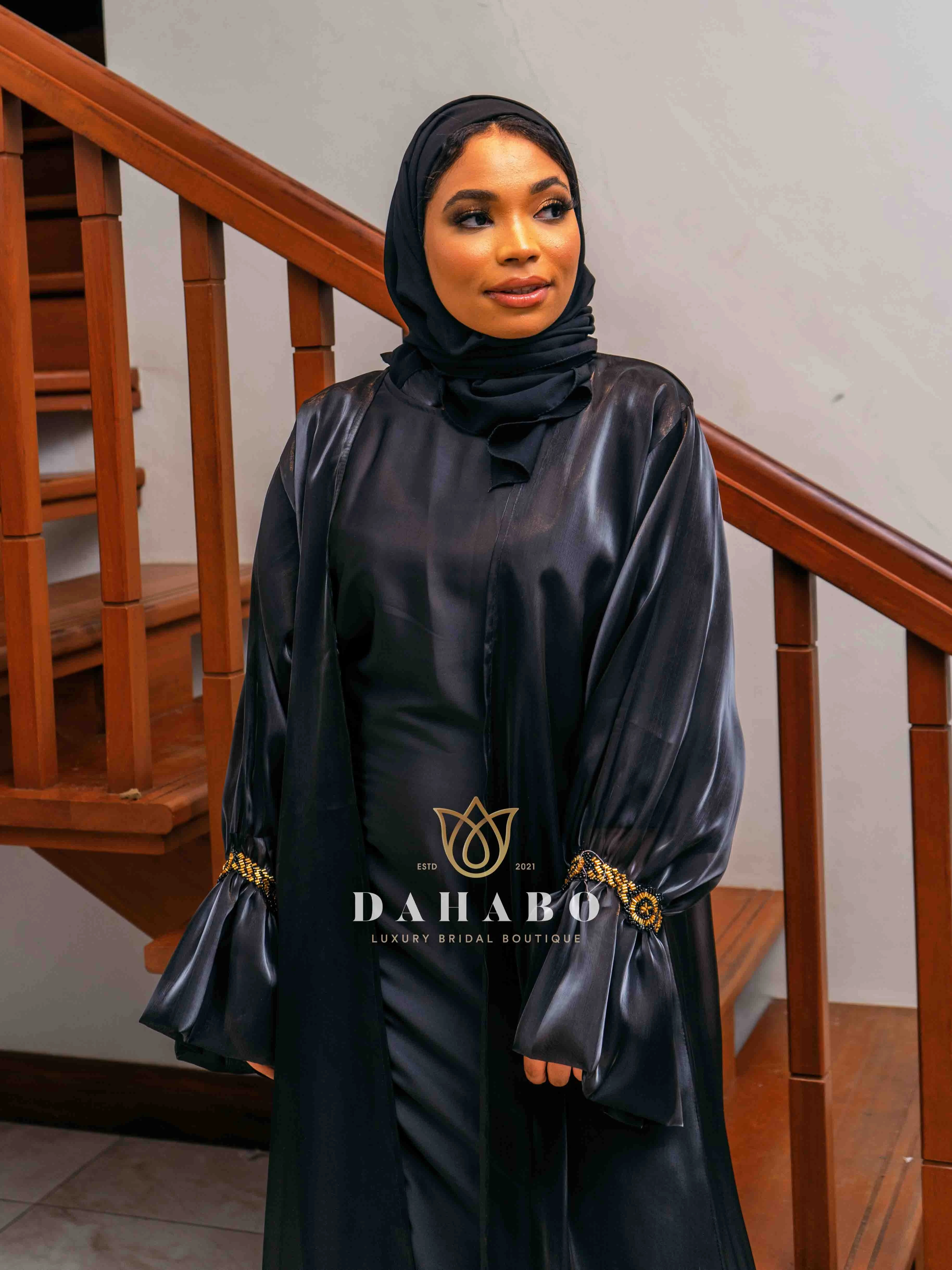 Black Luxury Organza Abaya