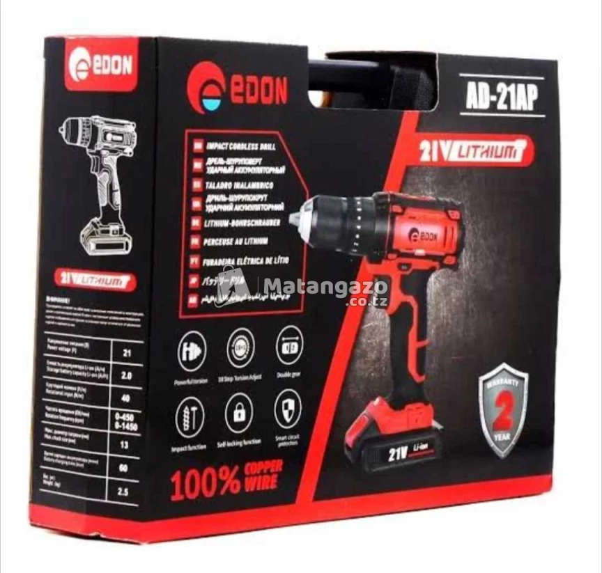 Edon Cordless Impact Drill 21v