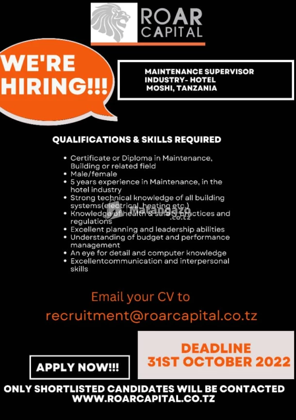 Maintenance  Supervisor