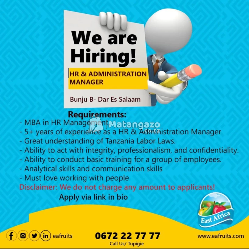 Hr & Administration Manager