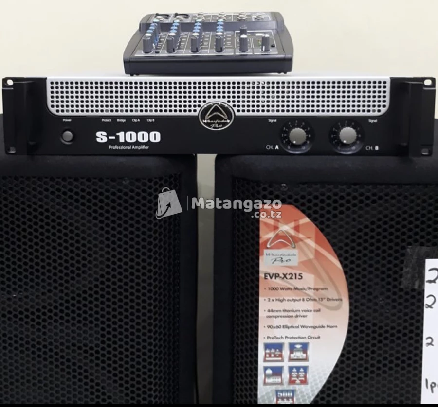 Wharfedale Speakers, Amplifier & Mixer  Package