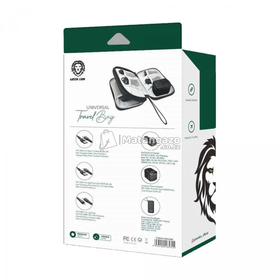Green Lion Universal Travel Bag ( 6 In 1 Combo Pack)