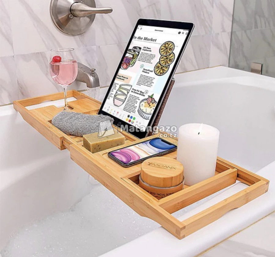 Luxury Bamboo Bathtab Tray Expandable