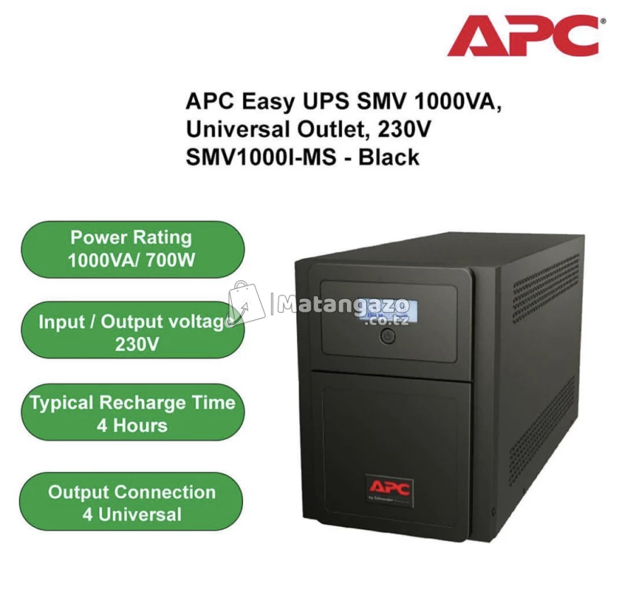 Pc Easy Ups Line-interactive Smv 1000va 230v, Universal Outlet Smv1000ai-msx