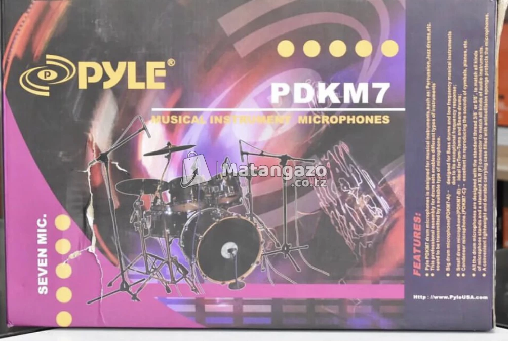 7 Pcs Drum Microphone Kit With Mount