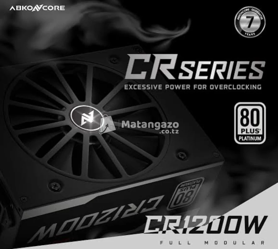 Abkon Core Cr1200w - 80 Plus Platinum Certification, Full Modular Max Combined Wattage 1200w, Power Supply | Cr1200w
