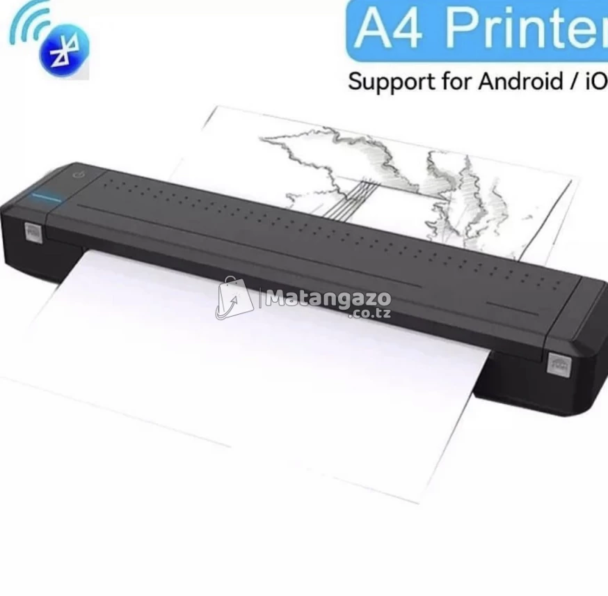 Portable Thermal A4 Mini Document Ribbon Printer