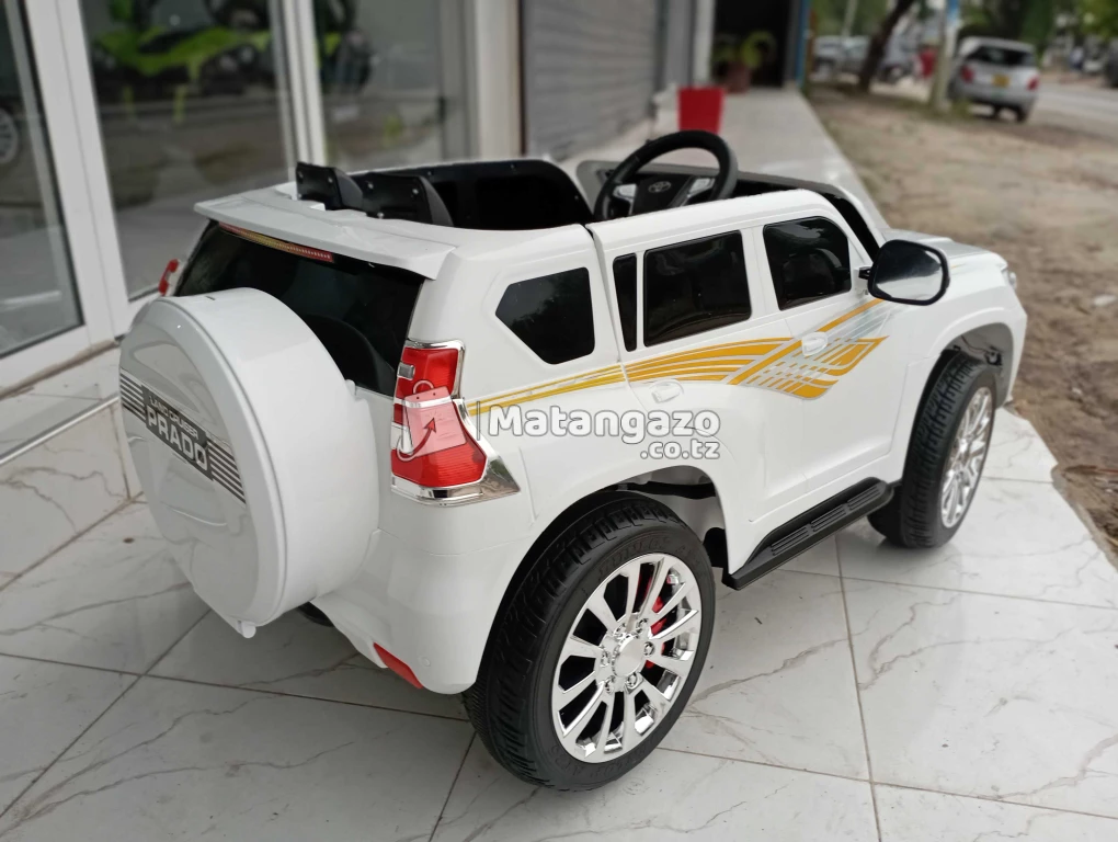 Kids Electric Car Prado 2020 White Max