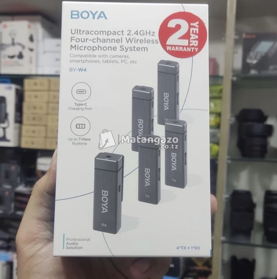 Boya 4 Channel Wireless Microphone System