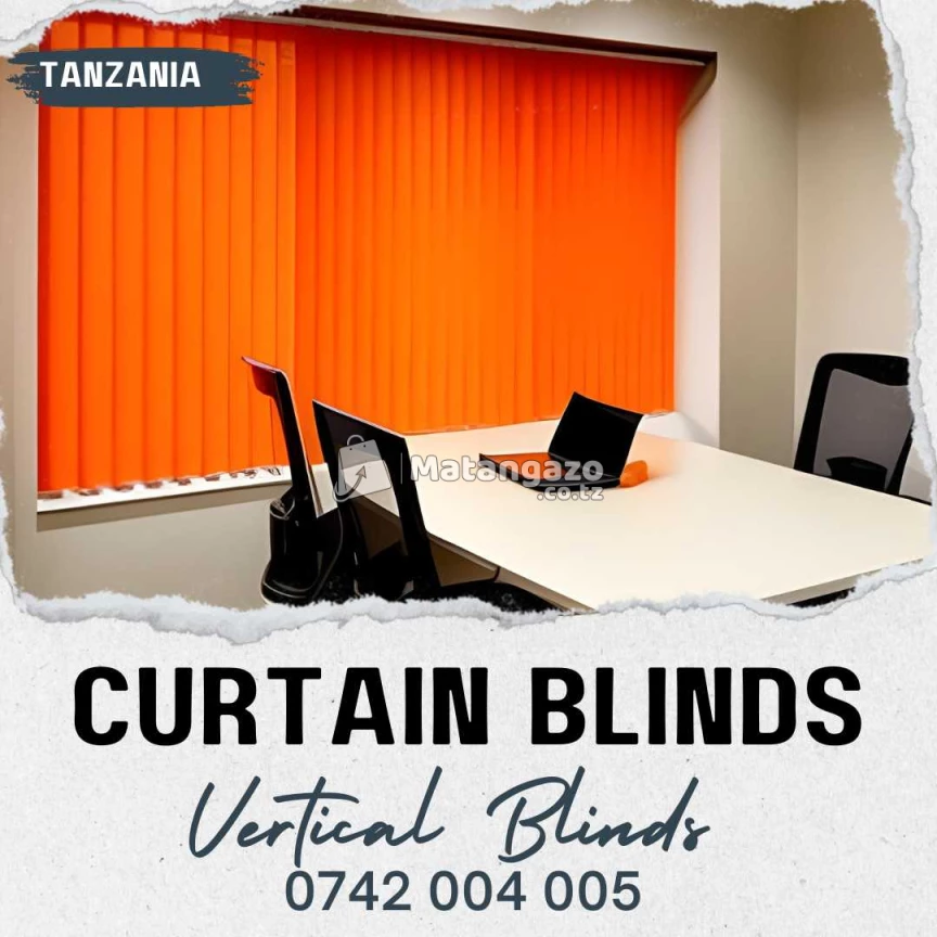 Vertical Blinds Cirtains- Orange