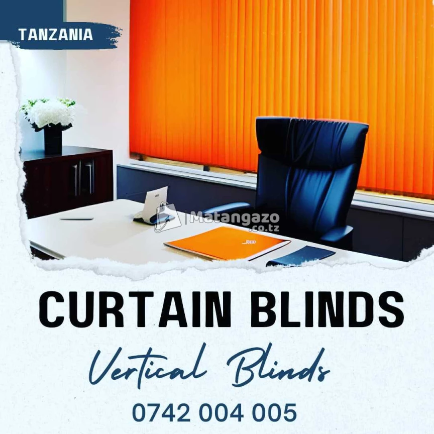 Vertical Blinds Cirtains- Orange