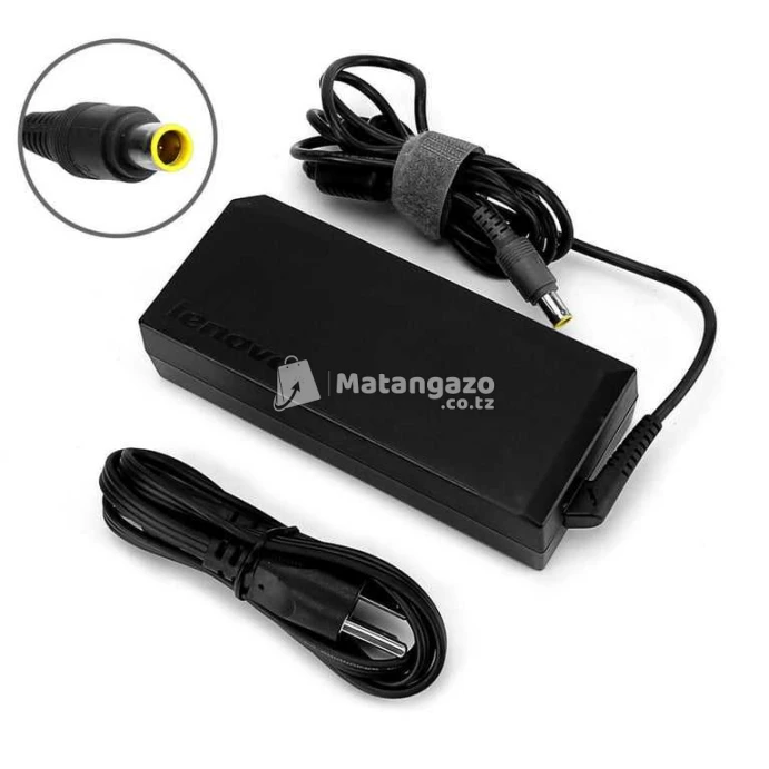 Lenovo yellow round laptop charger