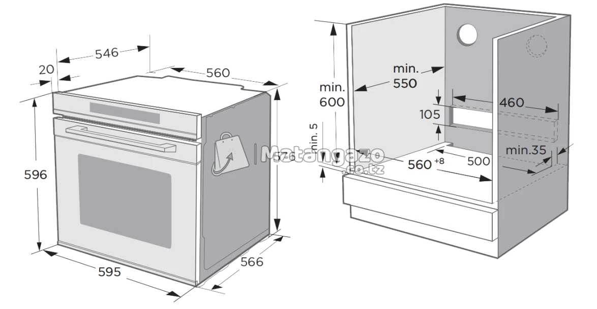 Newmatic FM6133T-PRO Multifunction Built-in Oven Electric Oven