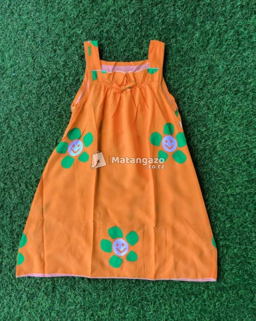 Girls Summer Cute Loose Cotton Nightdress Sling Dress For Children