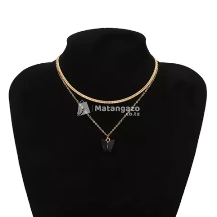 Hot 3pcs butterfly choker sets butterfly necklace jewelry