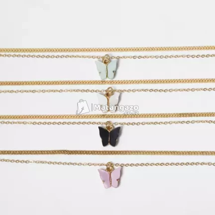 Hot 3pcs butterfly choker sets butterfly necklace jewelry