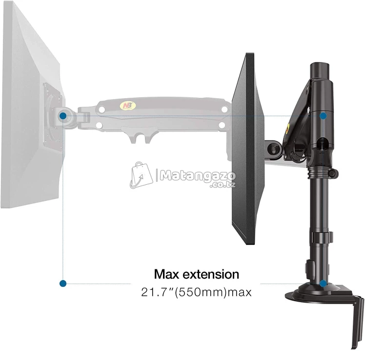 New Bayou H100 Desktop Monitor Arm 22" - 35" up to 9kg