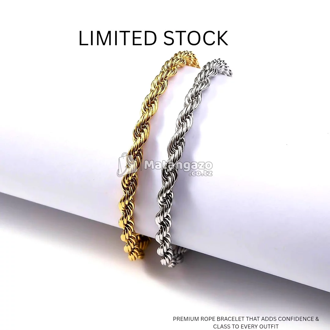 Rope gold bracelet