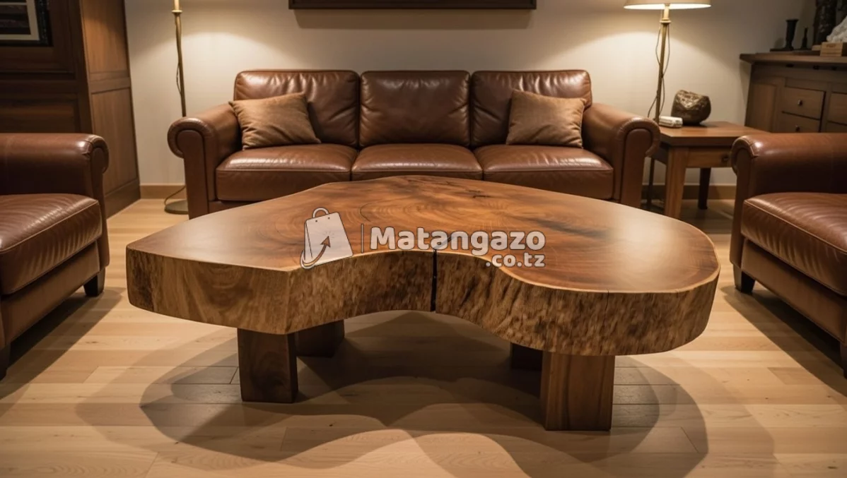 Coffee table round wood