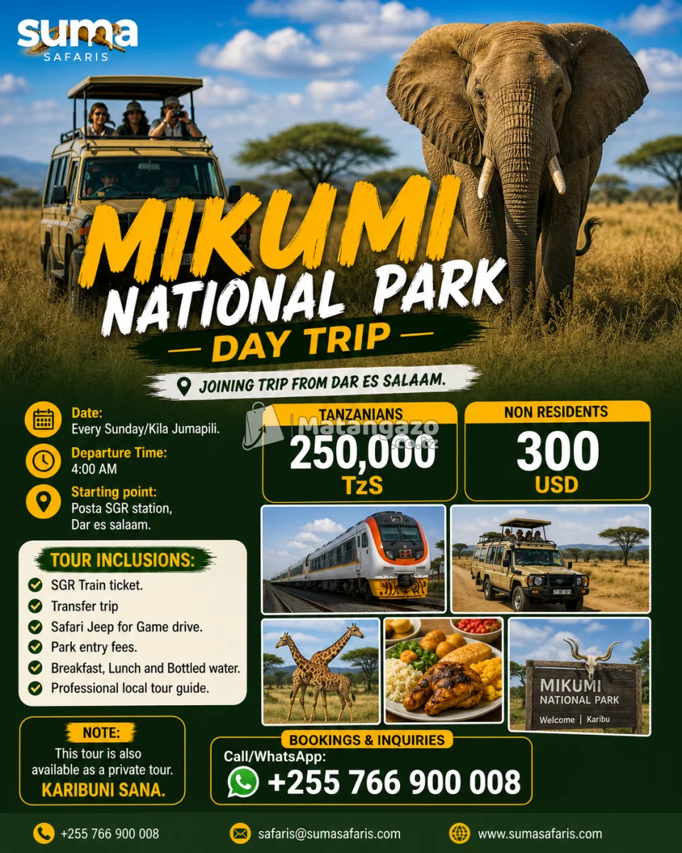 Mikumi National Park Day Trip by SGR Train