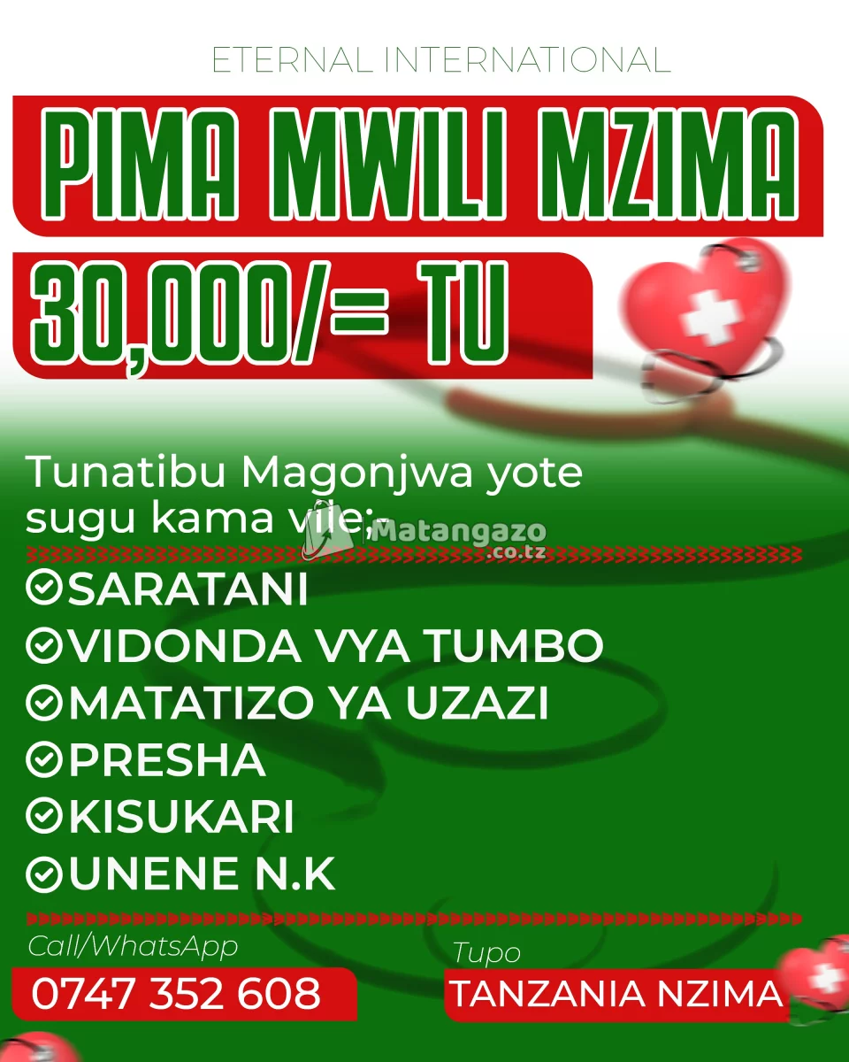 PIMA AFYA MWILI MZIMA KWA 30,000 TU